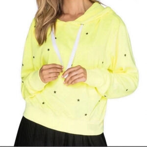 CHRLDR Glitter Stars Cropped Hoodie Athletic Style Size M